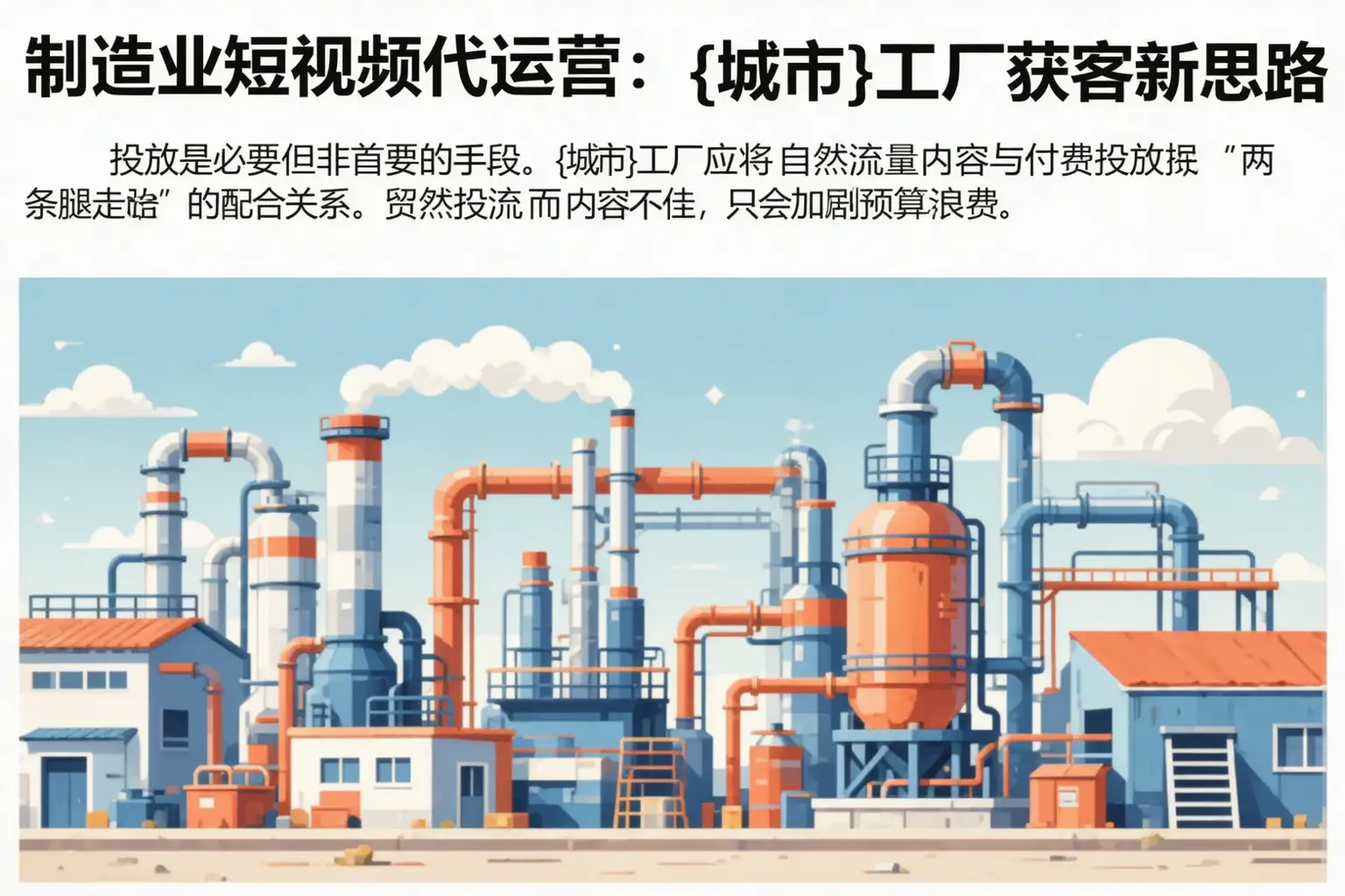 制造业短视频代运营:徽县工厂获客新思路